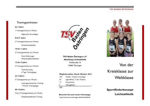 Von der Kreisklasse zur Weltklasse - TSV Baden Ãstringen