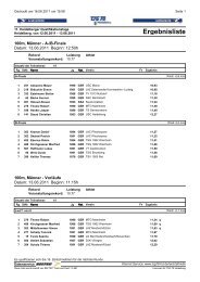 Ergebnisliste - TSV Baden Ãstringen