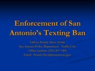 Enforcement of San Antonio's Texting Ban