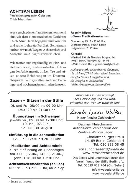 Buddhistische Gruppen und Zentren in Berlin und Brandenburg