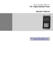 First Strike Meters FS1 Digital Satellite Finder Operator's Manual