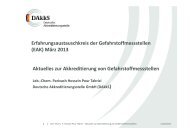 Aktuelles zur Akkreditierung von Gefahrstoffmessstellen