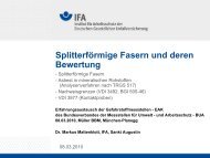 SplitterfÃ¶rmige Fasern und deren Bewertung - Bua-verband.de