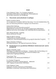 Inhalt Claus Ehrhardt, Urbino / Eva Neuland, Wuppertal Sprachliche ...