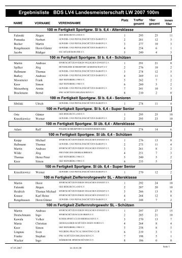 BDS-Landesmeisterschaft Langwaffe 100m - SchieÃsportverein ...