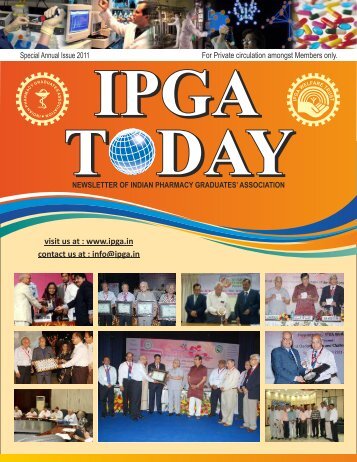 ipga today - Indian Pharmacy Graduates' Association