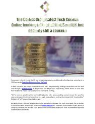 The Corliss Group Latest Tech Review: Online banking taking hold in US and UK, but security still a concern