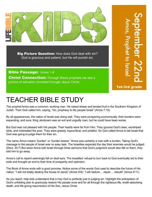 1st-3rd Small Group Lesson - Life Bible Kids