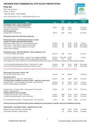 Price List ORCHIDS FOR COMMERCIAL POT PLANT ... - ForemostCo