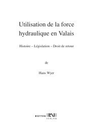 Utilisation de la force hydraulique en Valais - im Energy Forum ...