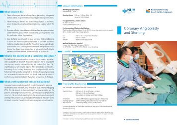 Coronary Angioplasty and Stenting - nuhcs