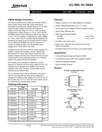 ICL7660, ICL7660A - TOSI