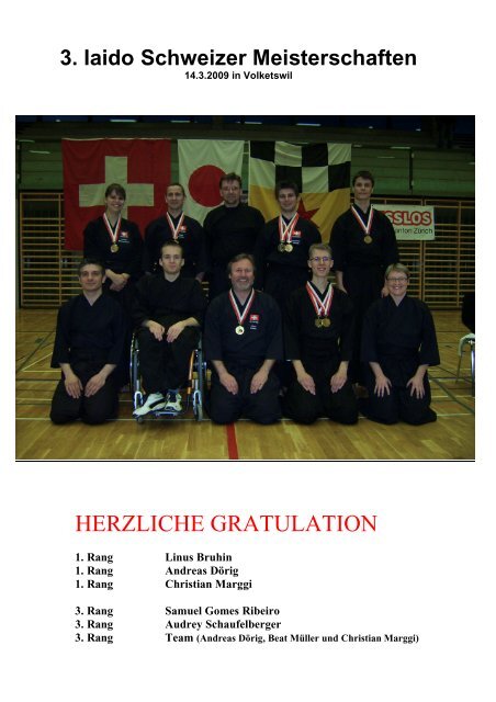 HERZLICHE GRATULATION - beim Do Jigo Wollerau