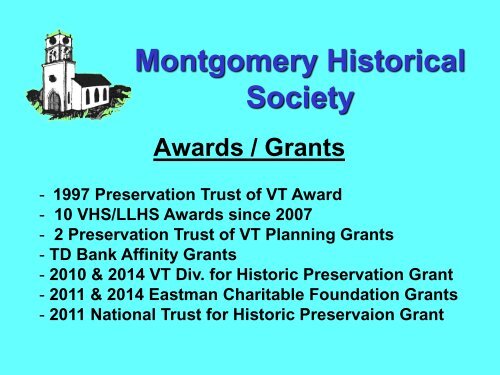 Society Brief 9MB - Montgomery Historical Society