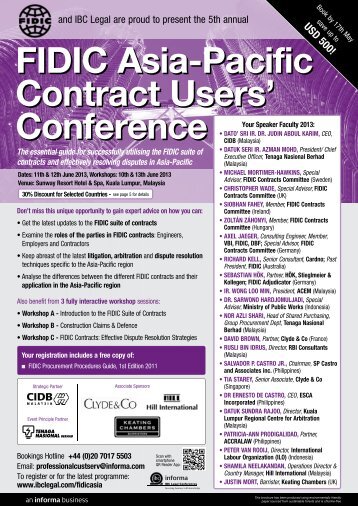 FIDIC Asia-Pacific Contract Users' Conference - Association of ...