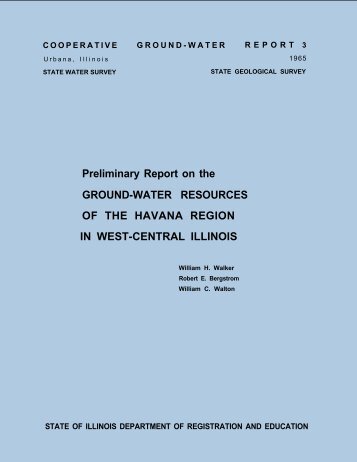 Preliminary Report on the GROUND-WATER RESOURCES OF THE ...