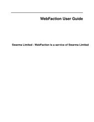 WebFaction User Guide