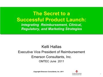 The Secret to a Successful Product Launch: - Emerson Consultants ...
