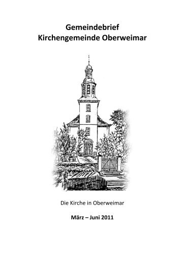 Gemeindebrief Kirchengemeinde Oberweimar