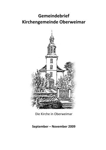 Gemeindebrief Kirchengemeinde Oberweimar