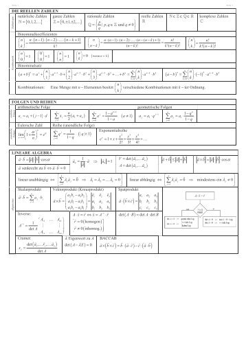 AnLi Formelsammlung (WS02/03) - der-domi.de