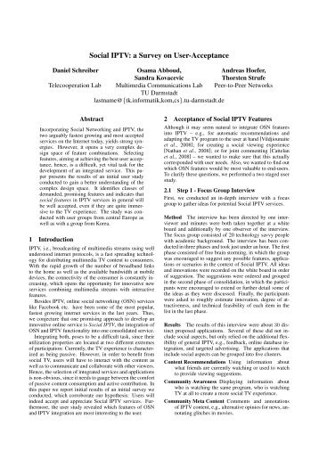 Social IPTV: a Survey on User-Acceptance