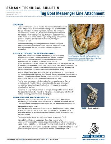 Tug Boat Messenger Line Attachment - Samson Rope