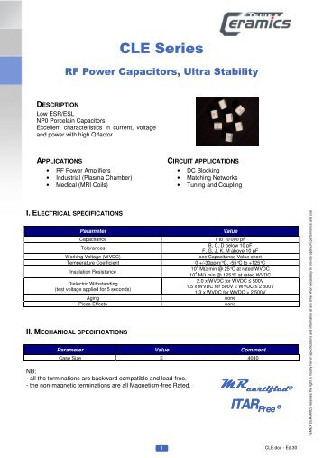 CLE Series - Temex Ceramics