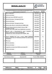 manuel qualite - Temex Ceramics