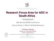 Research Focus Area Workshop - Deon Meiring - ACSG