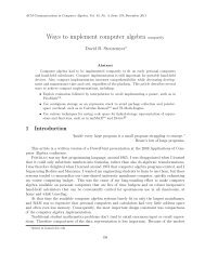 Ways to implement computer algebra compactly - SIGSAM