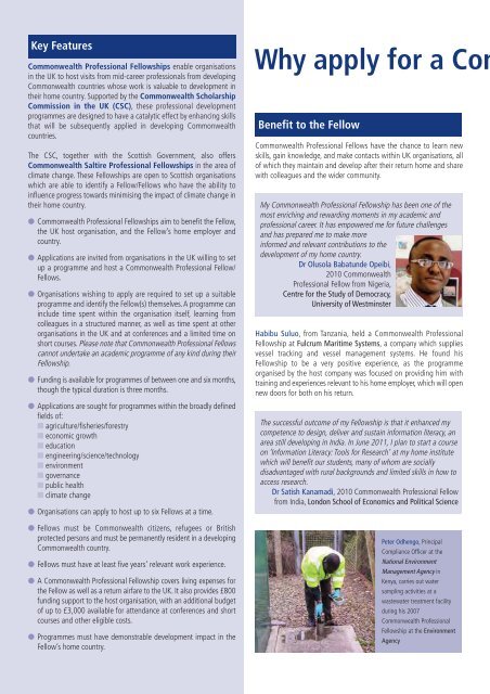 Information leaflet - Commonwealth Scholarship Commission in the ...