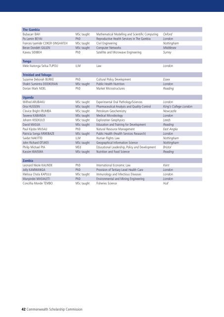 49th Annual Report (2007-2008) - Commonwealth Scholarship ...