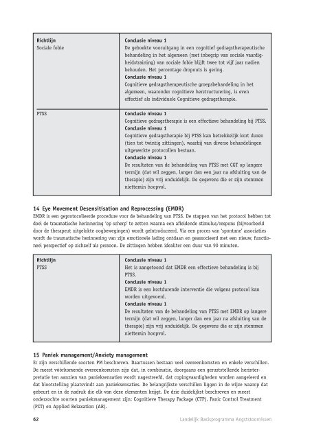Landelijk Basisprogramma Angststoornissen - GGZ-richtlijnen