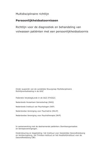 12180-AF0806 MDR persoonlijkheidsstoornis.indd - GGZ-richtlijnen