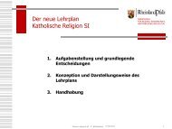 PPT-Präsentation zum Konzept des neuen Lehrplans - Religion