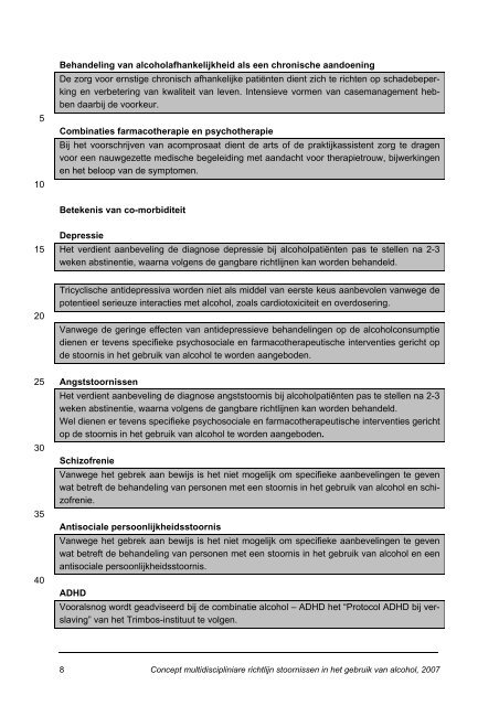 Concept Multidisciplinaire richtlijn Stoornissen in ... - GGZ-richtlijnen