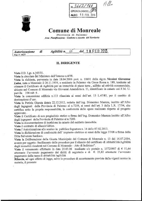 autorizzazione allo scarico palermo