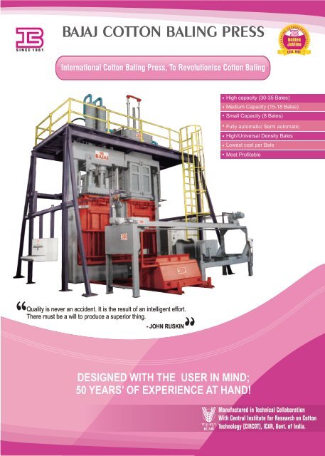 BAJAJ COTTON BALING PRESS