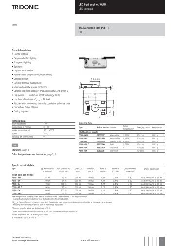 LED light engine / OLED LED compact Umodule EOS P211-3 EOS