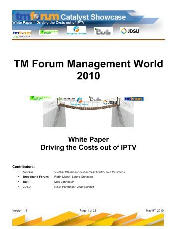 WP - Driving the Costs out of IPTV V1r5 (condensed) - Axiros