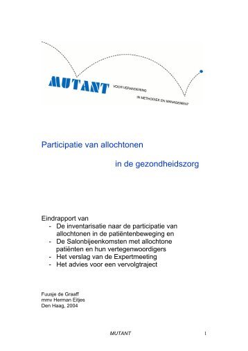 Participatie van allochtonen in de gezondheidszorg - MUTANT