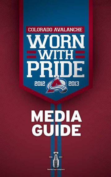 2012-13 Colorado Avalanche Media Guide