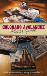 Colorado Avalanche Media Guide - NHL.com