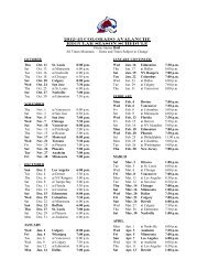 a printable version of the 2012-13 season - Colorado Avalanche