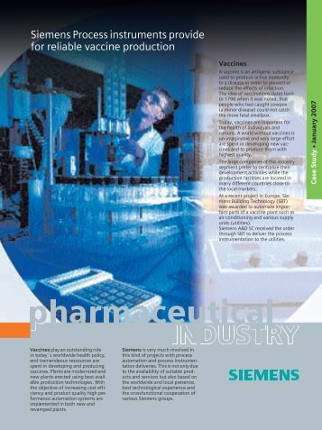 Siemens Process instruments provide for reliable ... - SETAMS SA