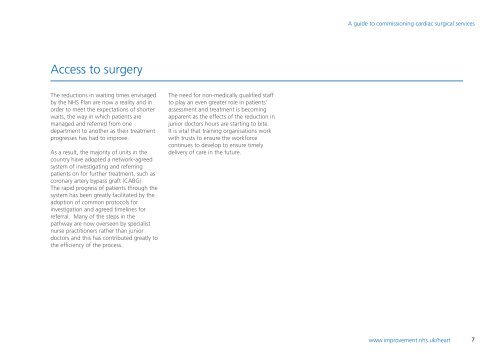 A guide to commissioning cardiac surgical services - NHS ...