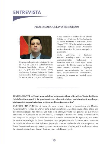 Professor Gustavo Binenbojm - Revista do TCE