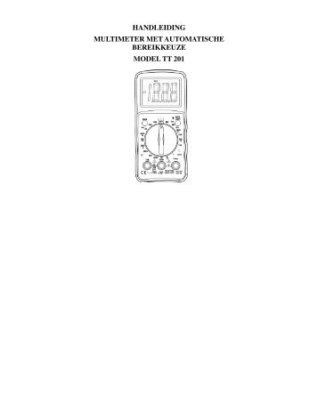 HANDLEIDING MULTIMETER MET AUTOMATISCHE ... - Ccinv.be