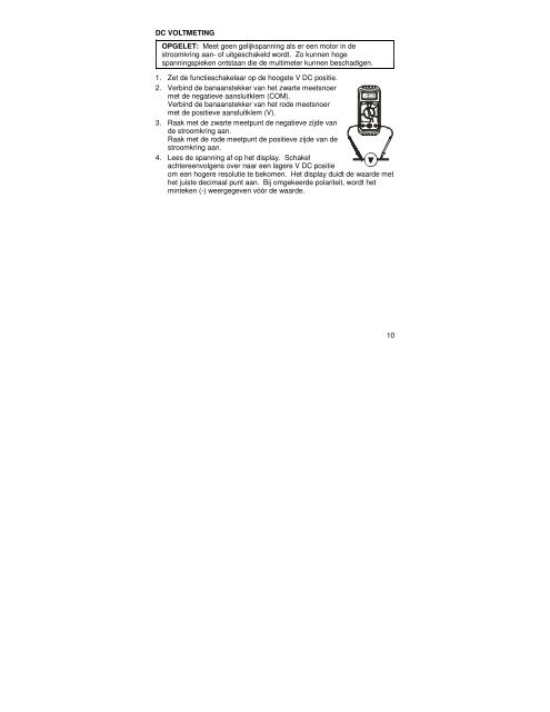 HANDLEIDING MULTIMETER MET AUTOMATISCHE ... - Ccinv.be